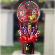 Chocolate Arrangement With I Love You Balloon